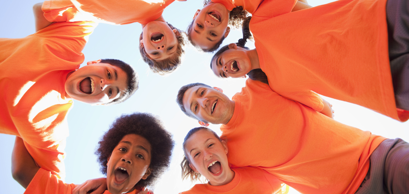 Group of kids in a circle